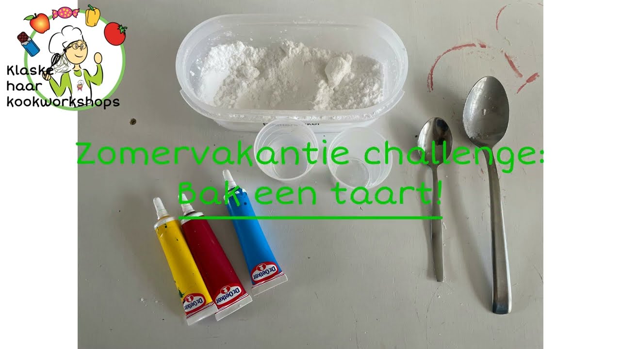 zomervakantiechallenge Opdracht 2 Bak een taart, glazuur maken