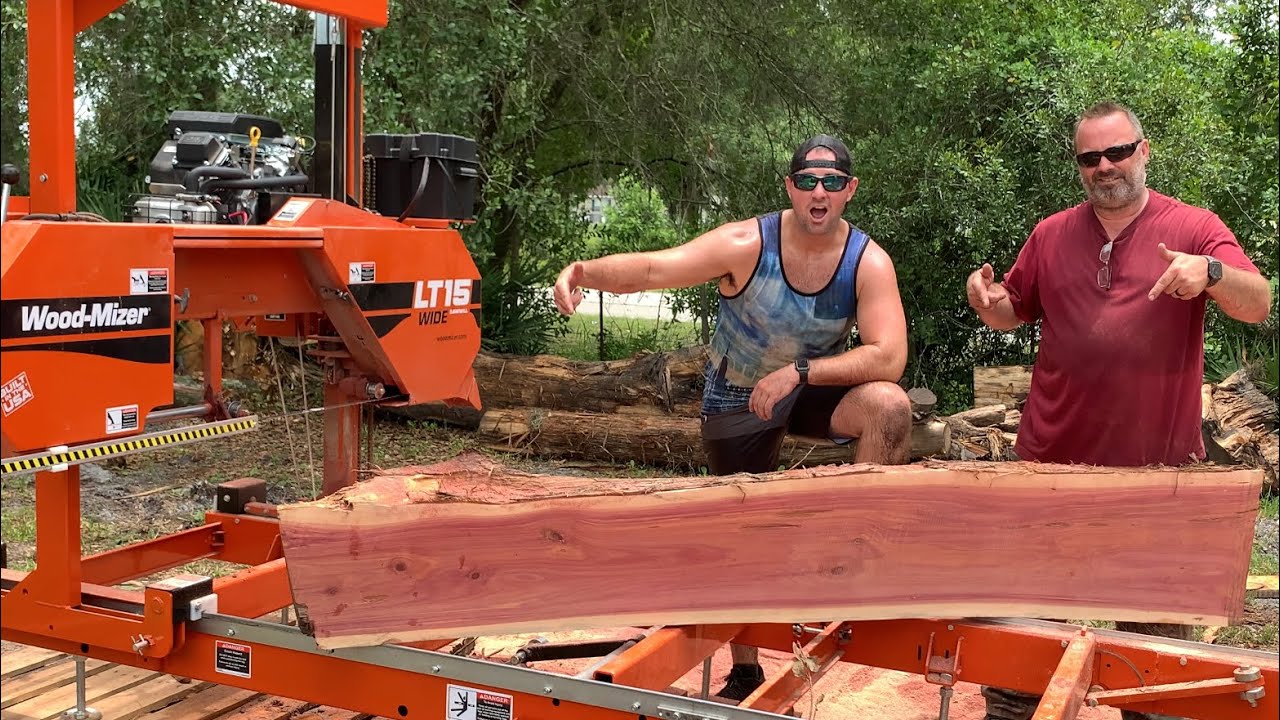We Ruined our First Cedar Slabs on the Wood-Mizer LT15WIDE Sawmill - 5
