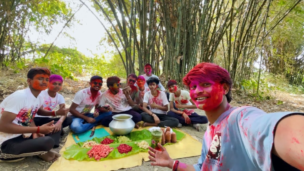 হোলি স্পেশাল ব্লগ । বন্ধু দের সাথে ভঙ্গ বানালাম ।❤️