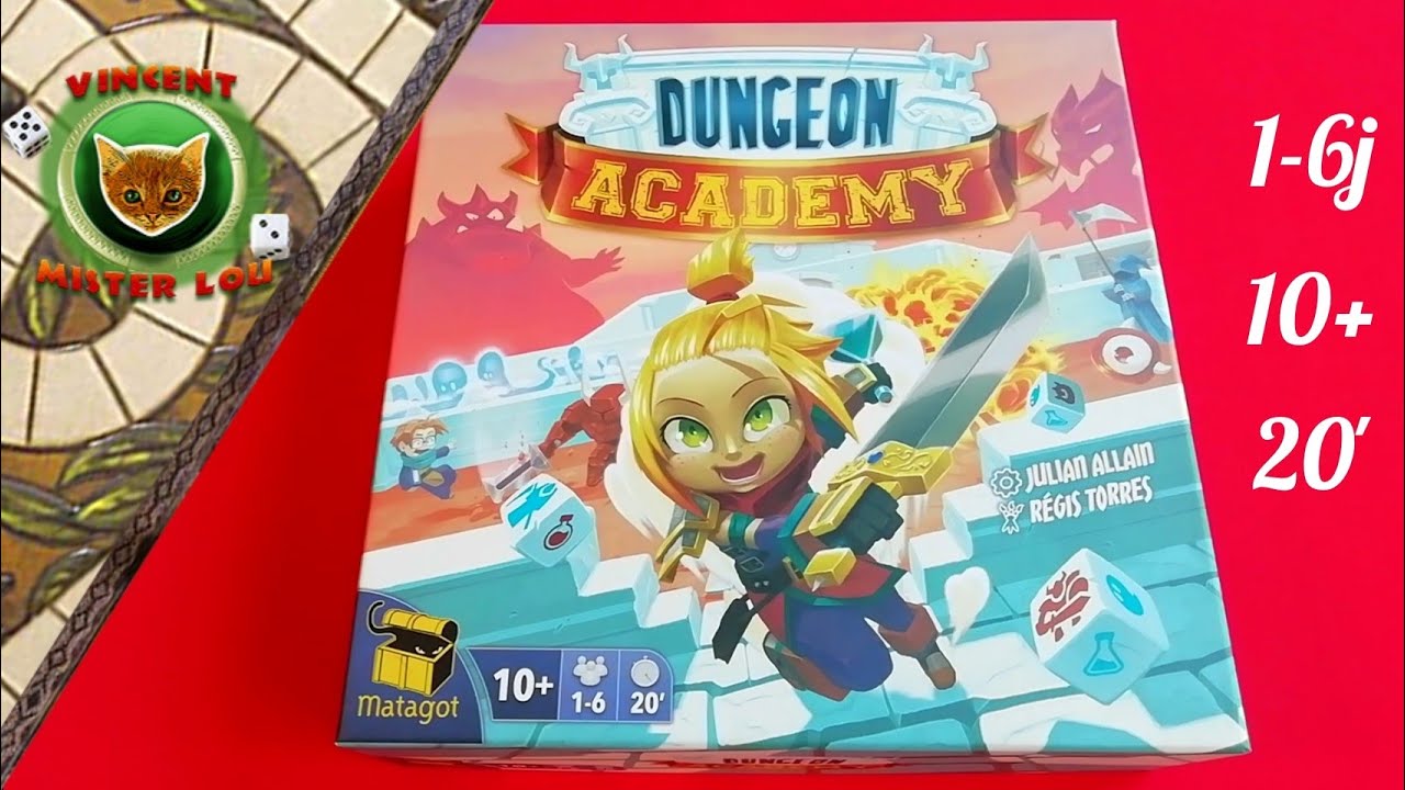 Une partie de Dungeon Academy (2 joueurs)