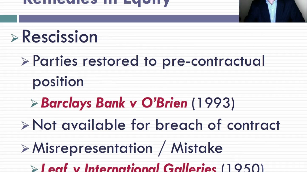 Remedies in contract law (2 of 2)