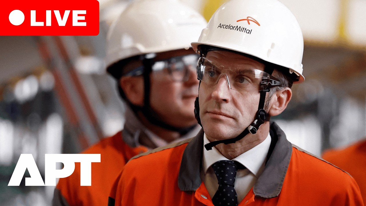 LIVE: French President Macron Visits ArcelorMittal Steel Plant in Dunkirk, Focus on Industry & Jobs