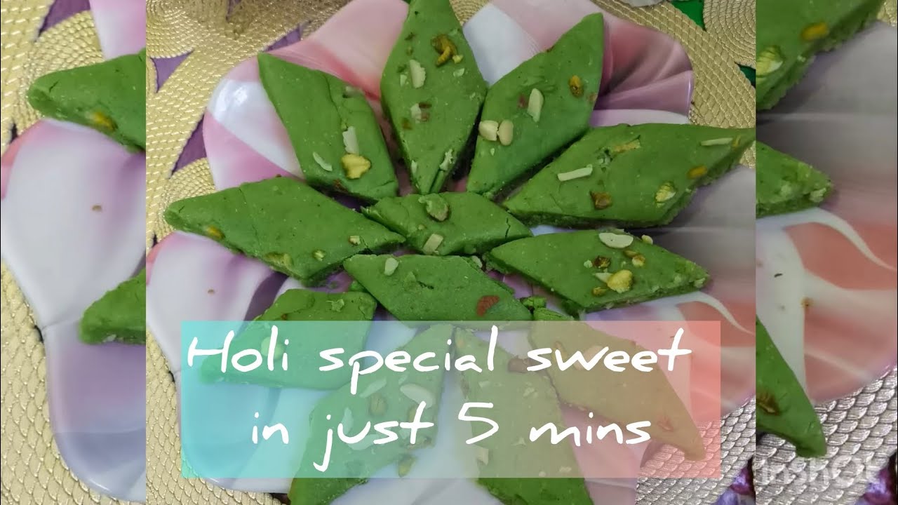 5 Minute Holi Mithai Without Gas | Instant Sweet Recipe | Recipes by leena