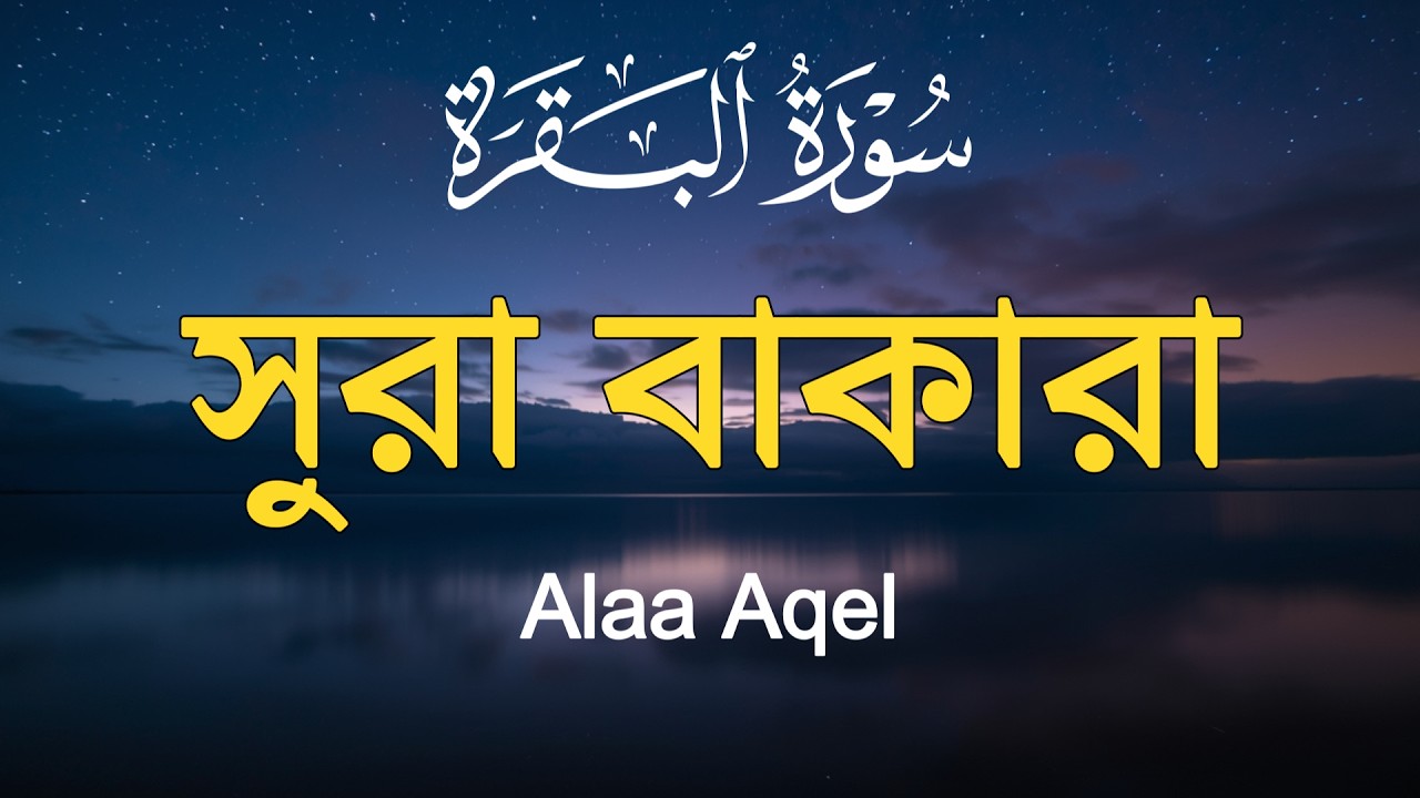 ঘরের উন্নতির জন্য সূরা আল বাকারা প্রতিদিন শুনুন । Surah Baqarah  Quran Recitation by Alaa Aqel