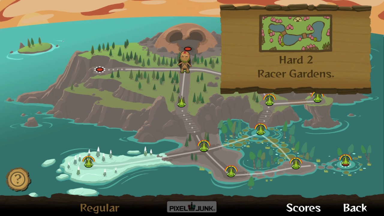 PixelJunk Monsters Ultimate Edition, Toki Island, Hard 2 - Racer Gardens (Regular difficulty)