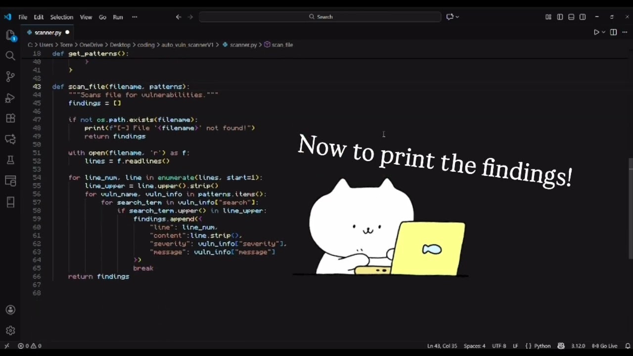 Python for Cybersecurity (Intermediate) Building your own Automated Vulnerability Scanner (Tutorial)