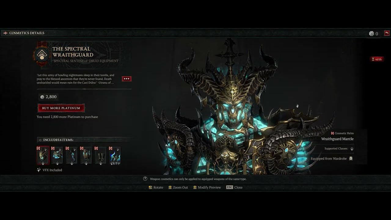 Diablo IV - Shop: The Spectral Wraithguard cosmetic