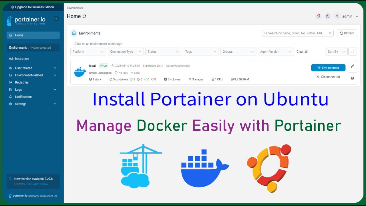 Docker - Install Portainer on Ubuntu | Manage Docker Easily with Portainer