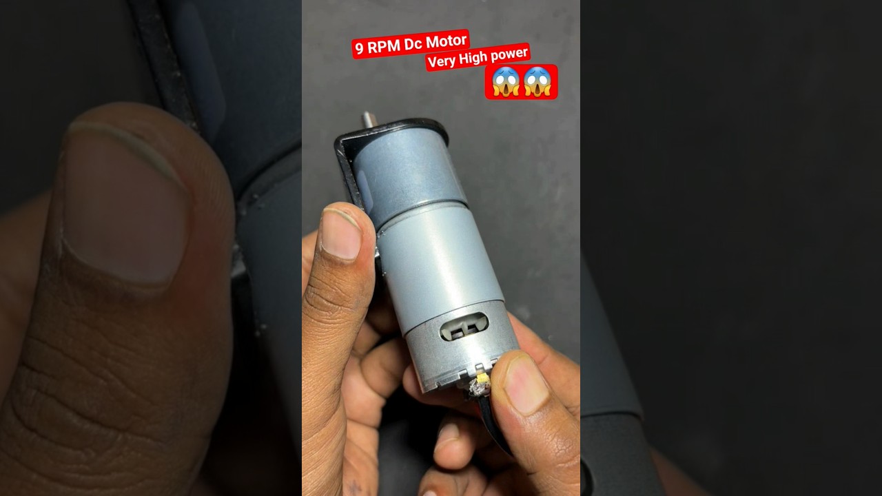 Powerful Dc Gear Motor 9 RPM 😱 High Torque gear motor project #gearmotor #electricmotor #shorts