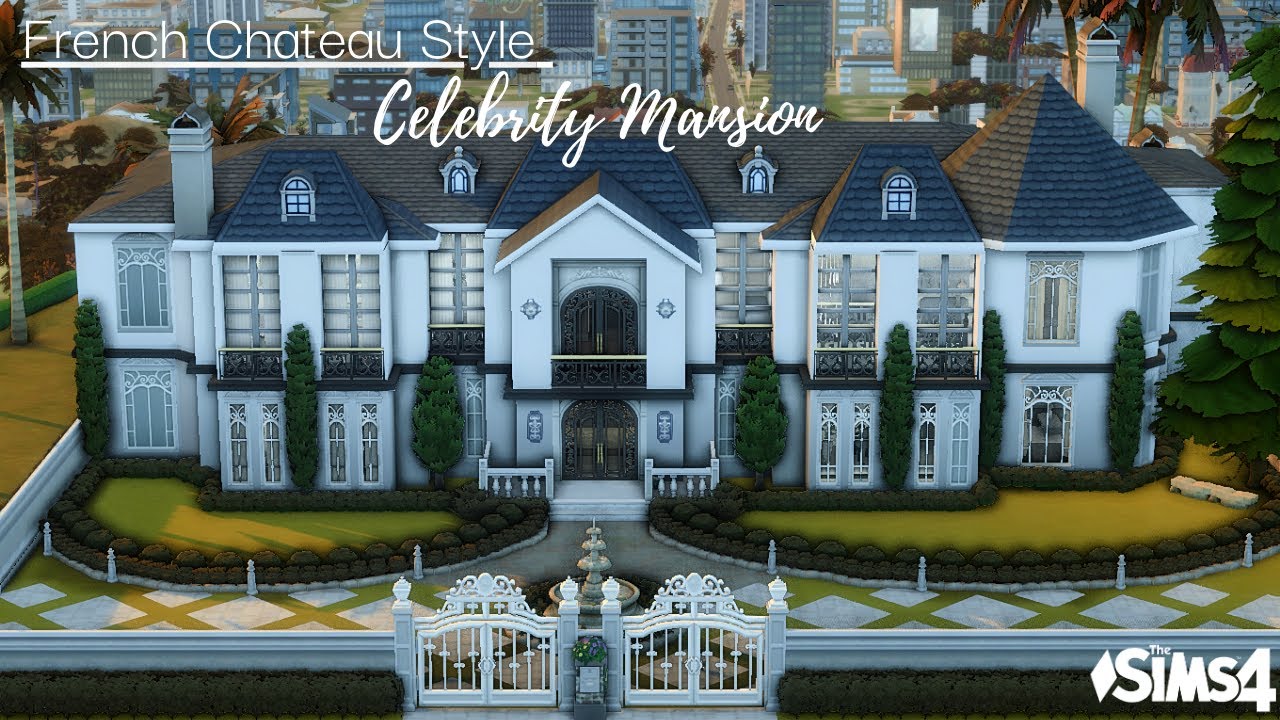 The Sims 4 Speed Build: French Chateau-Style Celebrity Mansion | No CC | Cinematic Tour