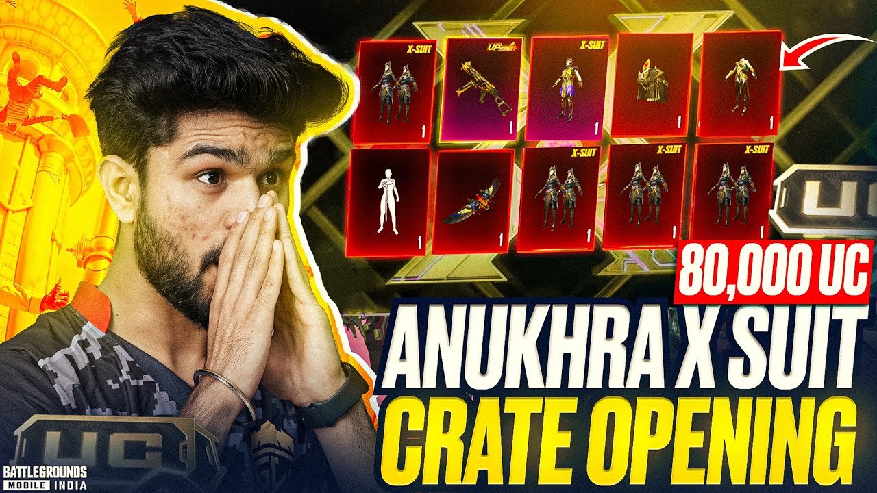 I MAXED ANUKHRA X-SUIT | 80,000 UC LUCKIEST CRATE OPENING | BGMI HIGHLIGHT