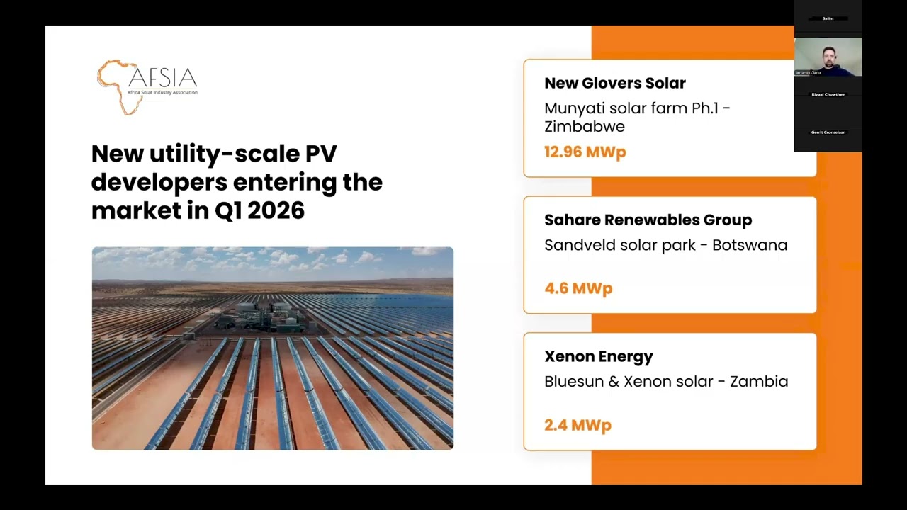 AFSIA Solar Market Update Webinar - Market Trends & Tracking Technology for Utility-Scale Projects