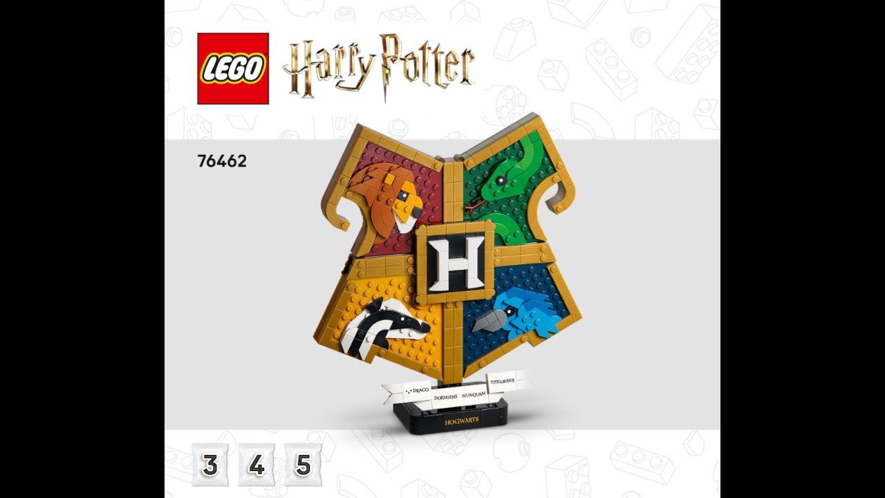 LEGO 76462 Instructions | Harry Potter | Hogwarts House Crest | Book 2