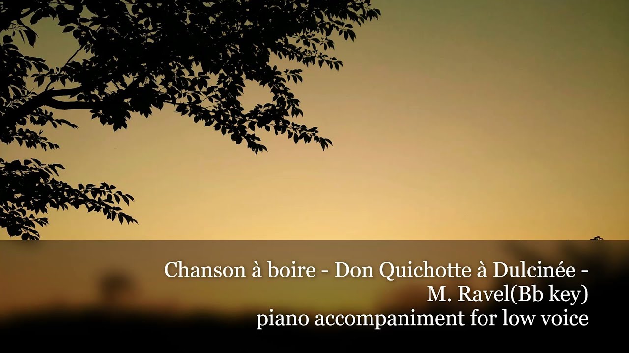 Chanson à boire - M. Ravel(Bb key) piano accompaniment for low voice