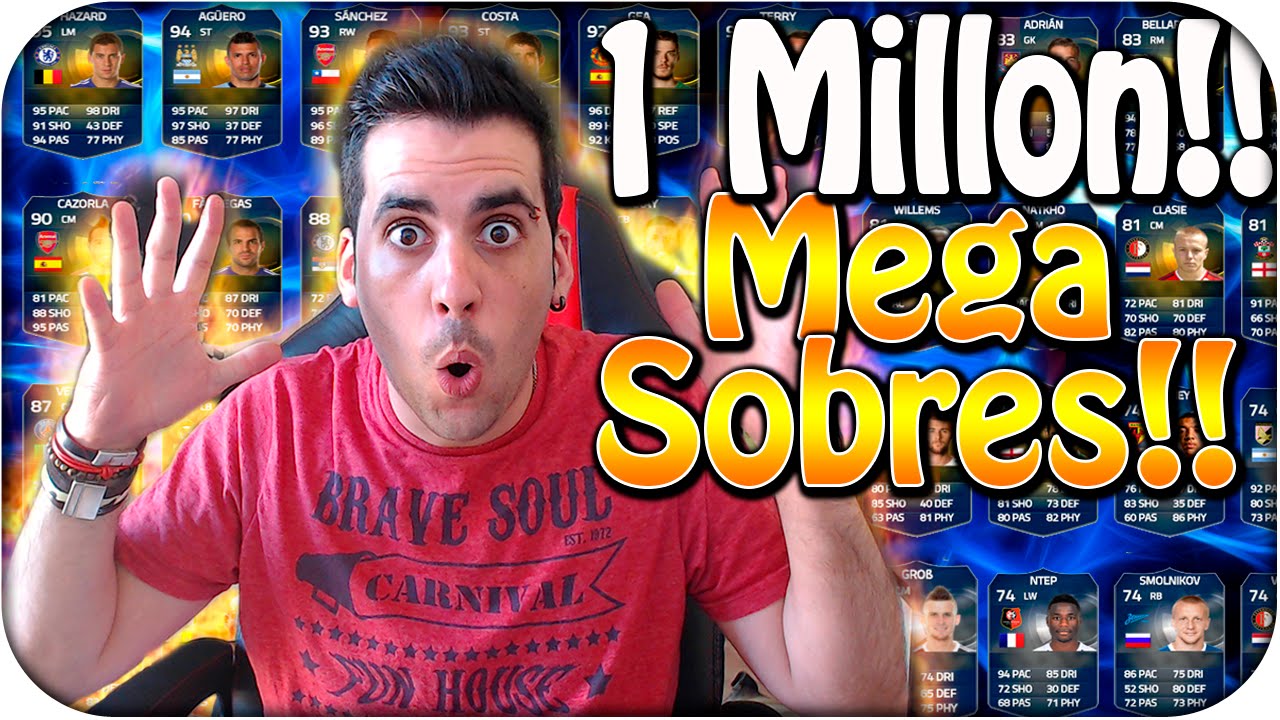 1 MILLÓN EN MEGASOBRES!! - FIFA 15 - ULTIMATE TEAM - PACK OPENING TOTS - Rubinho vlc
