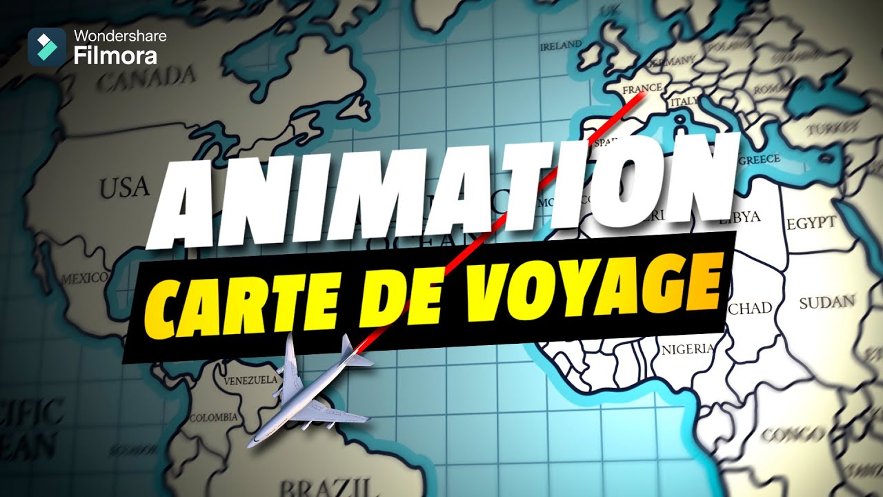 Créer une ANIMATION de CARTE DE VOYAGE sur FILMORA 13 ! Tutoriel Filmora
