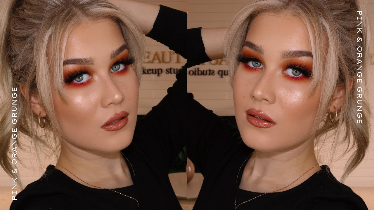 Pink & Orange Colorful Grunge Makeup Tutorial | Jenna Danielle Beauty