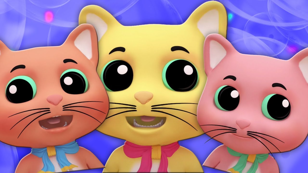 Três gatinhos pequenos | Canções infantis | Poemas do bebê | Children Rhyme | Three Little Kittens