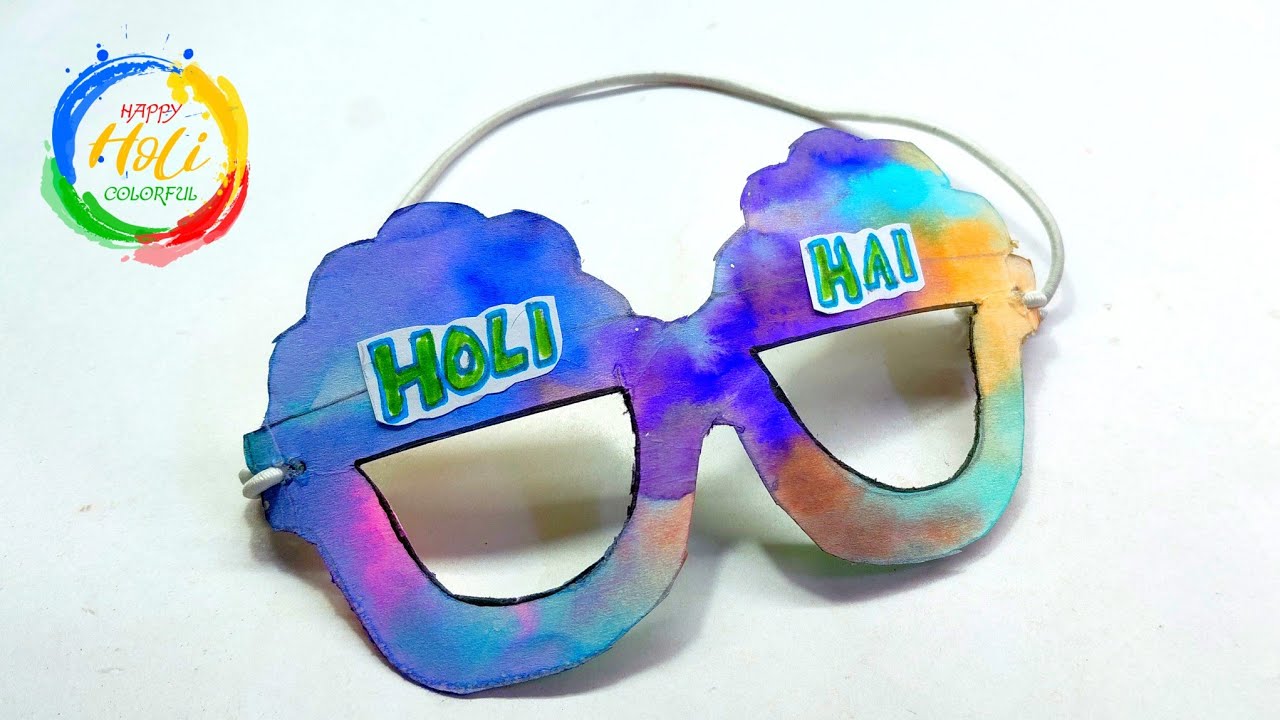 Holi Craft 😍 / DIY Holi chasma 😎 / Happy Holi Goggles 🤠