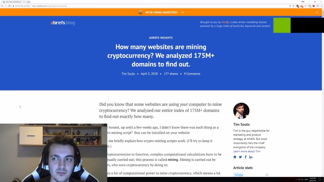 Coinhive website miner explained
