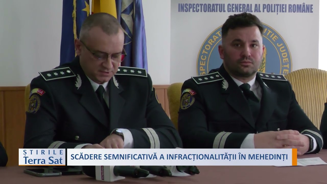 SCĂDERE SEMNIFICATIVĂ A INFRACȚIONALITĂȚII ÎN MEHEDINȚI