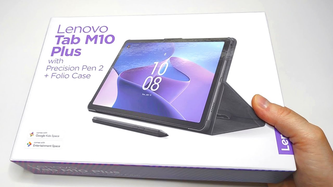 Lenovo Tab M10 Plus 3 rd gen with Precision Pen 2 + Folio Case unboxing tablet etui rysik TB128XU