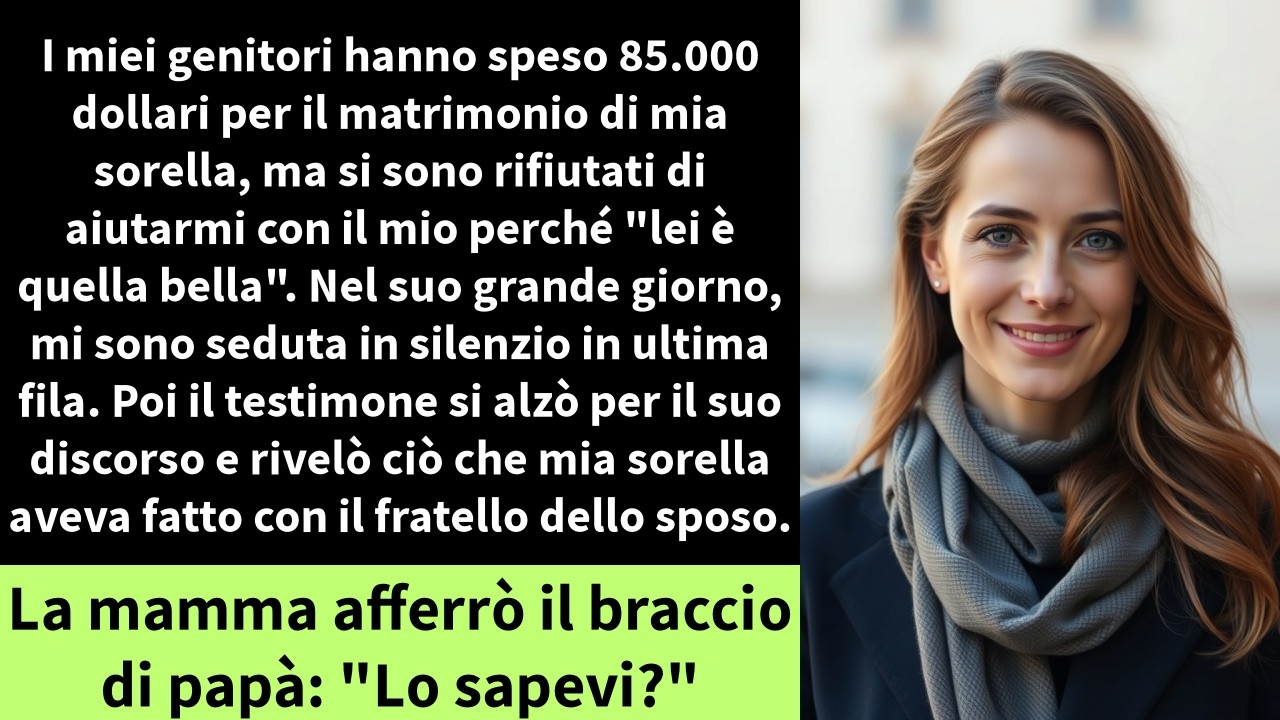 I miei genitori hanno speso 85.000 dollari per il matrimonio di mia sorella, ma si sono rifiutati