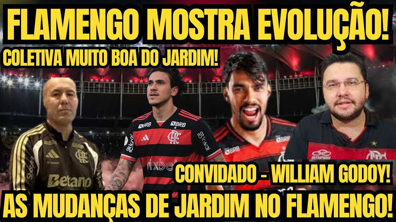FLAMENGO MOSTRA EVOLUÇÕES! JARDIM MUDA O FLAMENGO! COLETIVA MUITO BOA! PAQUETA TEM LESÃO!