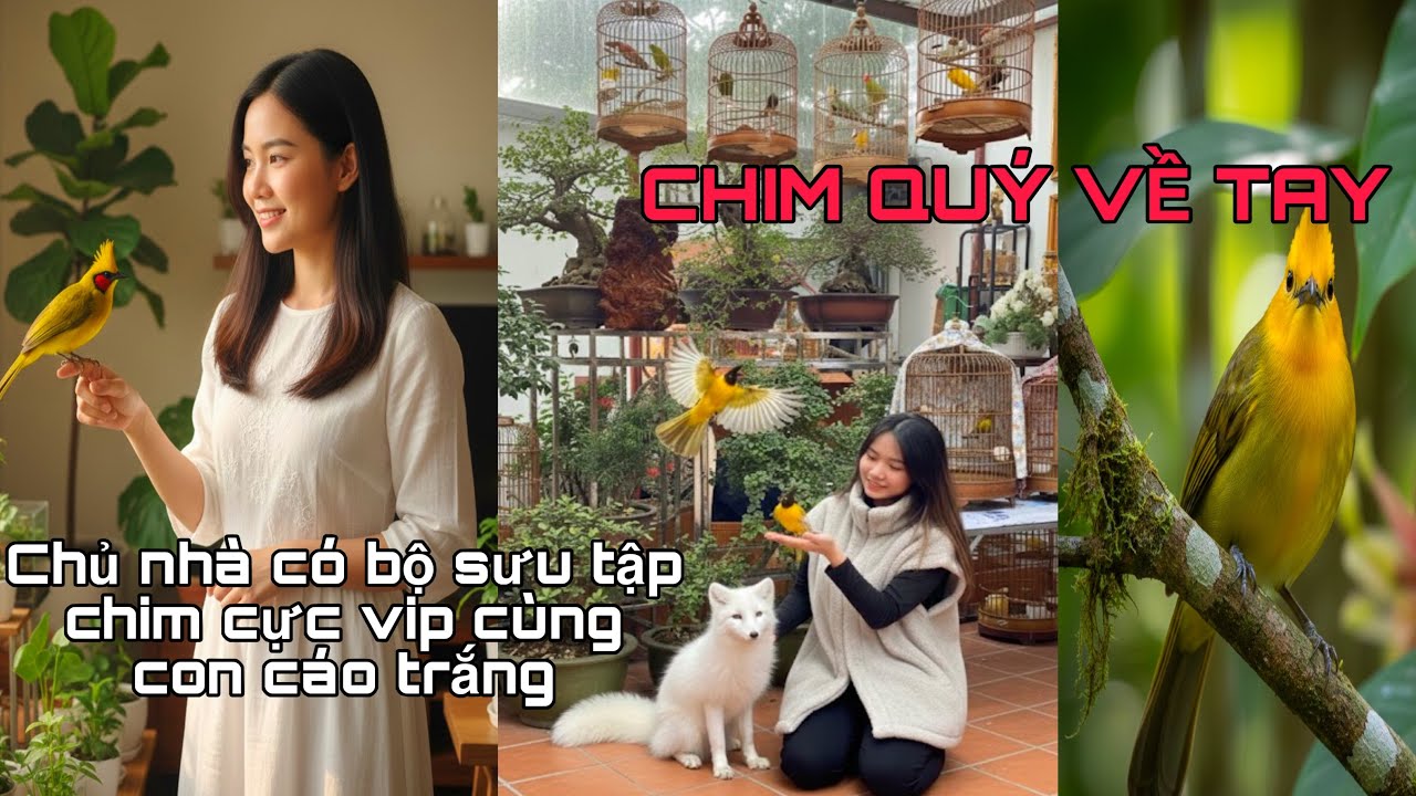 VLOG NHÀ NỮ 9x ĐẦY BẤT NGỜ: Cáo Trắng Cực Đẹp & Loạt Chim Cảnh ĐỘC - NHẬN CHIM HOÀNG MÀO HIẾM!