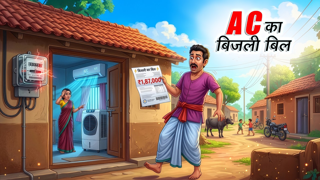 AC का बिजली बिल | AC Ka Bijli Bill | Hindi Kahaniya | Animated Stories