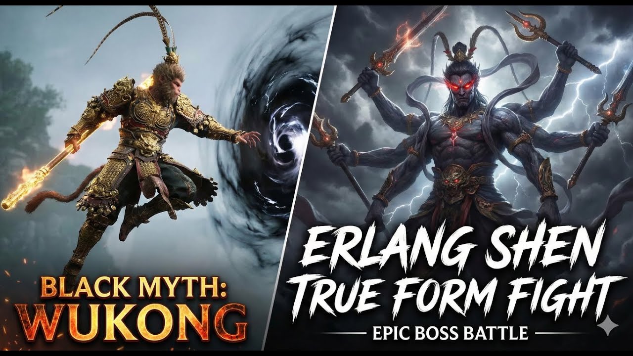 Erlang Shen True Form Fight full | Black Myth: Wukong