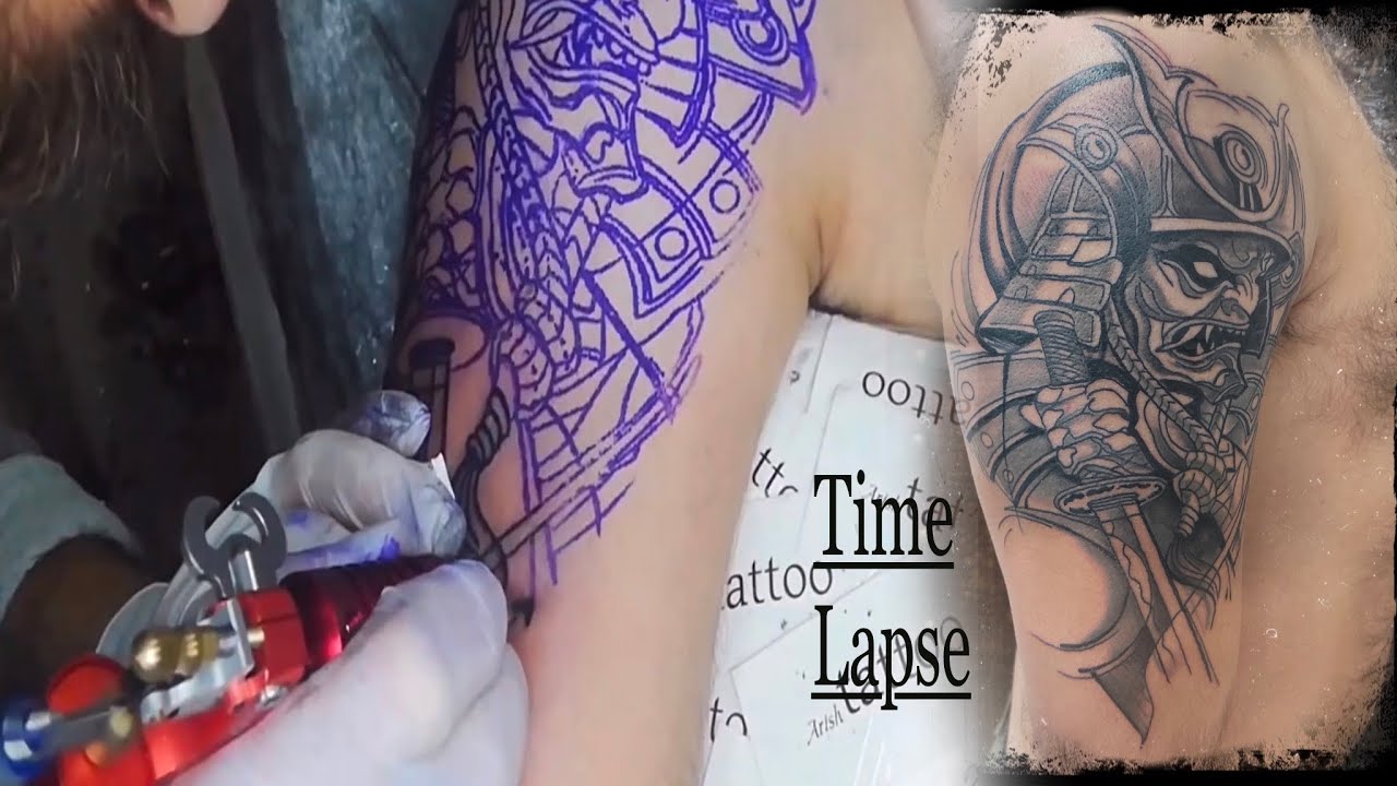 🍀 samurai tattoo  ,,  time lapse tattoo