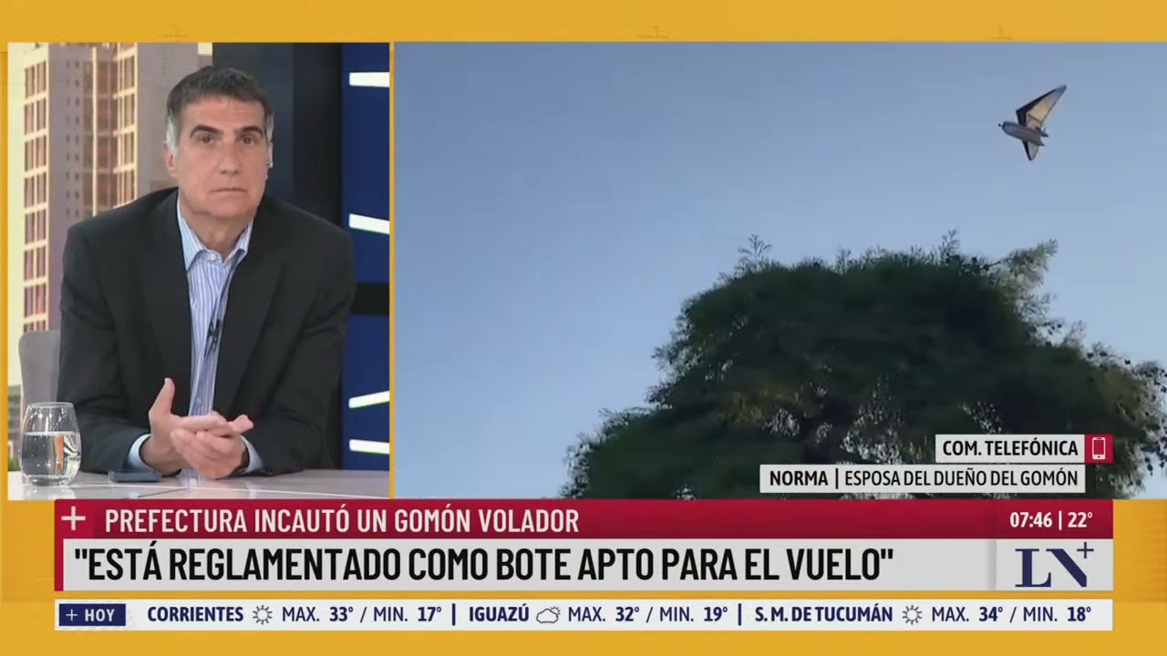 Prefectura incautó un gomón volador: realizaban maniobras peligrosas sobre el canal costero