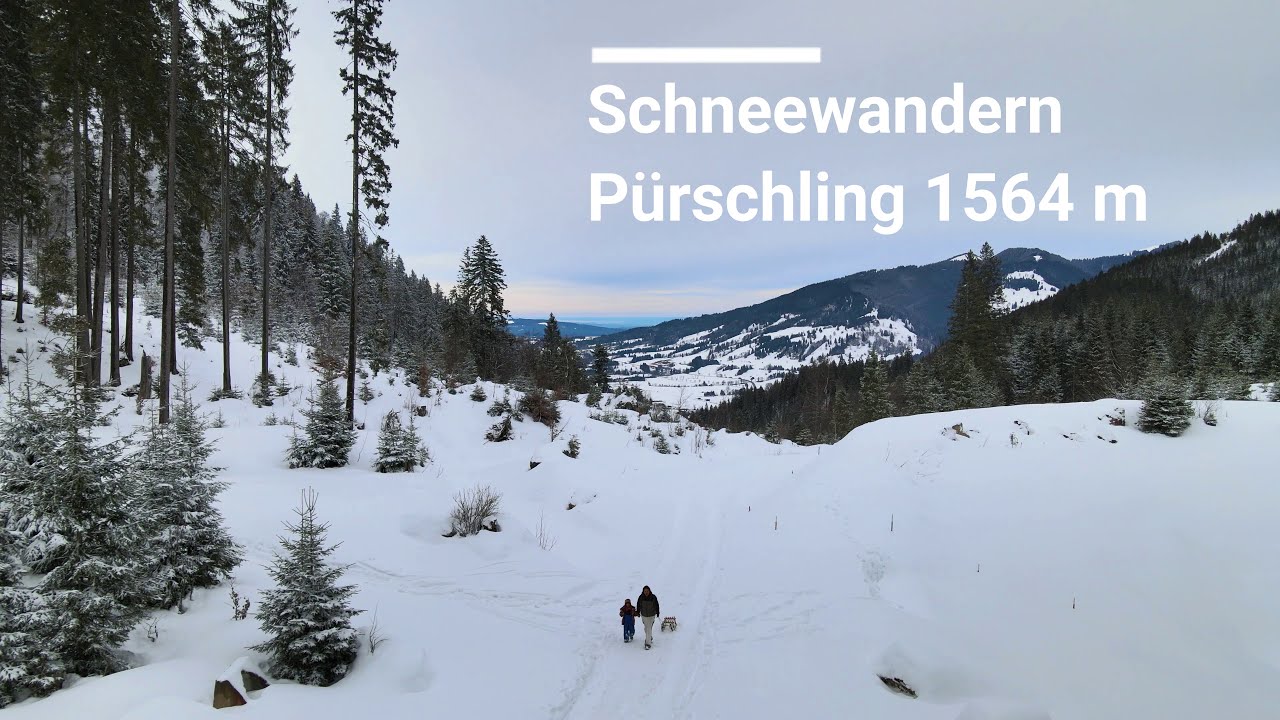 Schneewandern P&uuml;rschling | Ammergau Alps |  Drone 4K