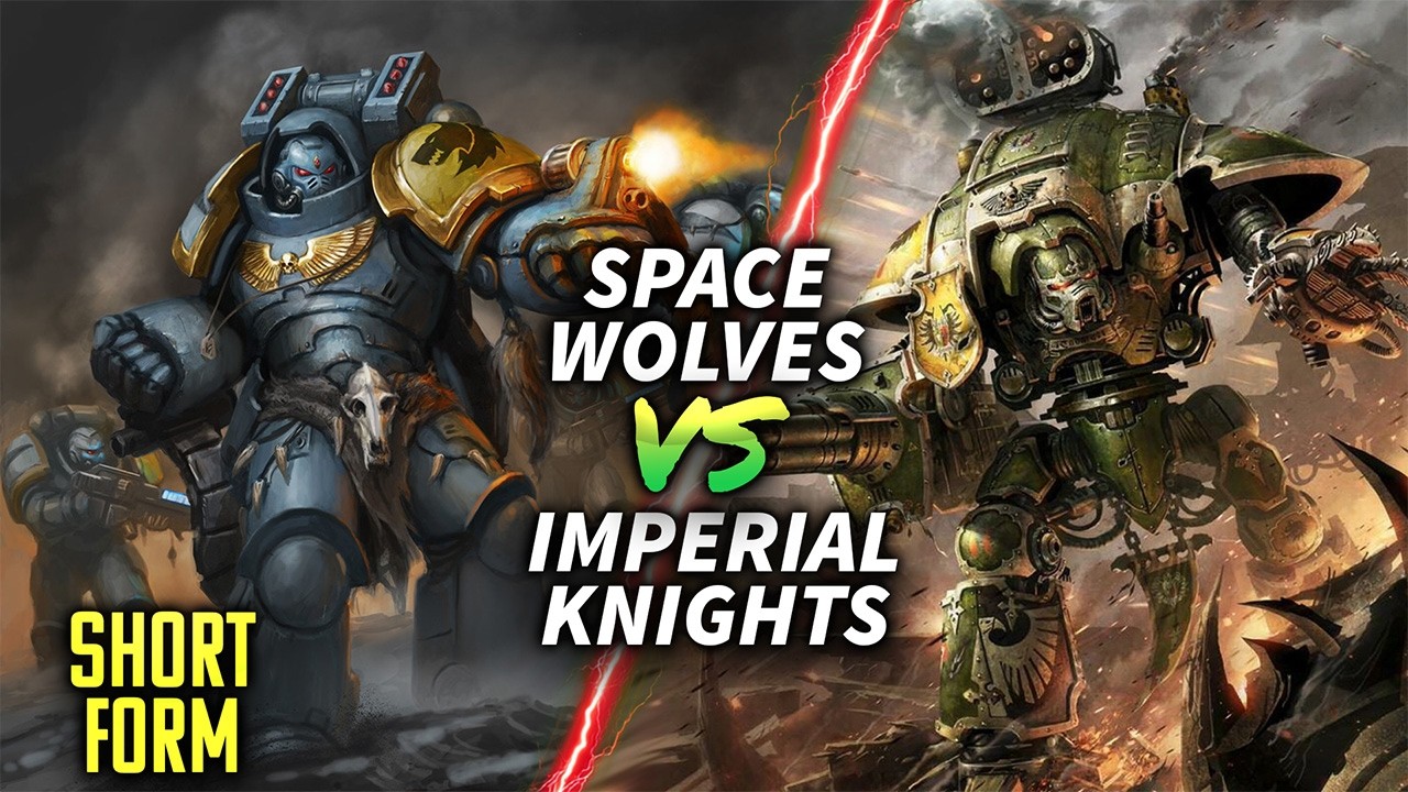 Имперские рыцари против Космических волков RBF77 #warhammer40k #battlereport