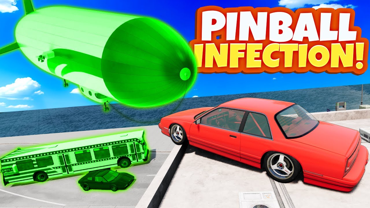 Random Car Hide & Seek INFECTION with Pinball Physics is PURE CHAOS! (BeamNG Drive)