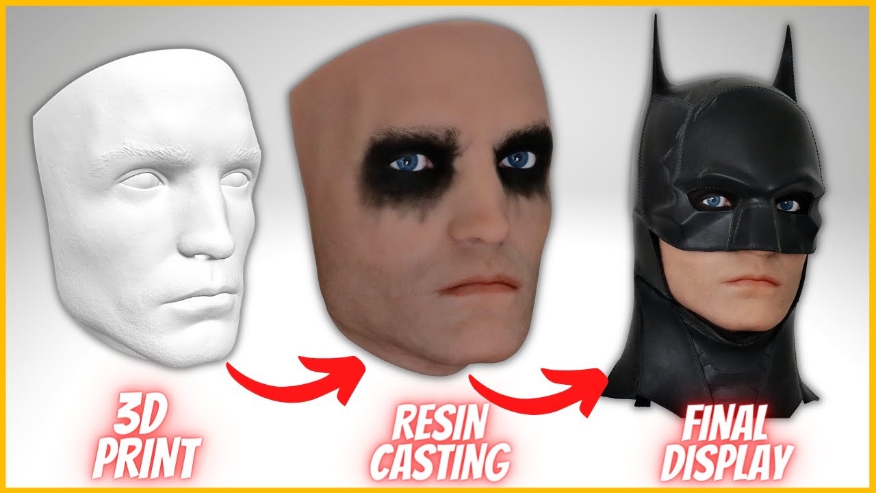 How to Mold, Cast and Paint a Robert Pattinson 3D Printed Face Display (The Batman)