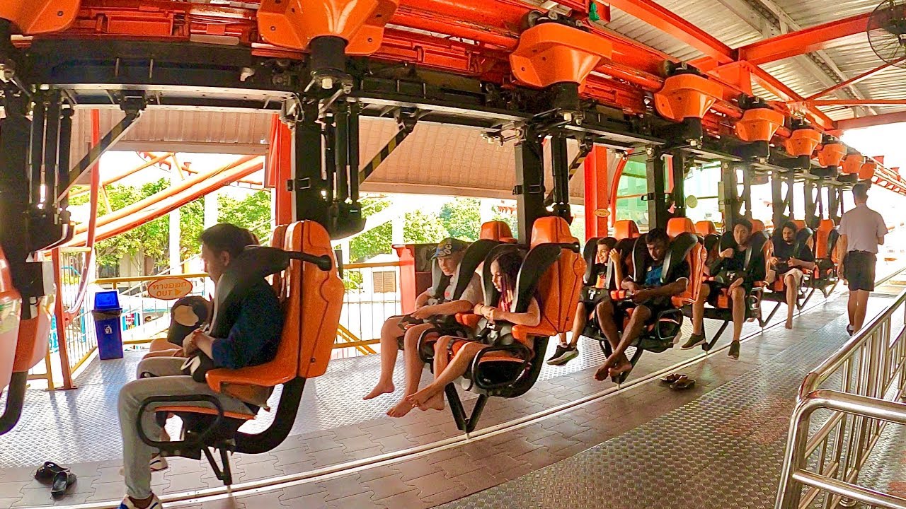 Sky Coaster Ride at Theme Park Dream World in Thailand