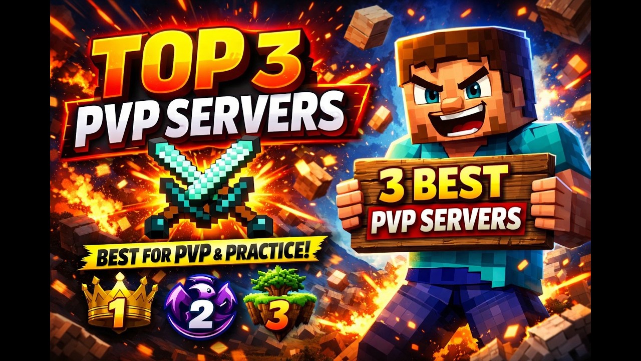 top 3best minecraft pvp servers