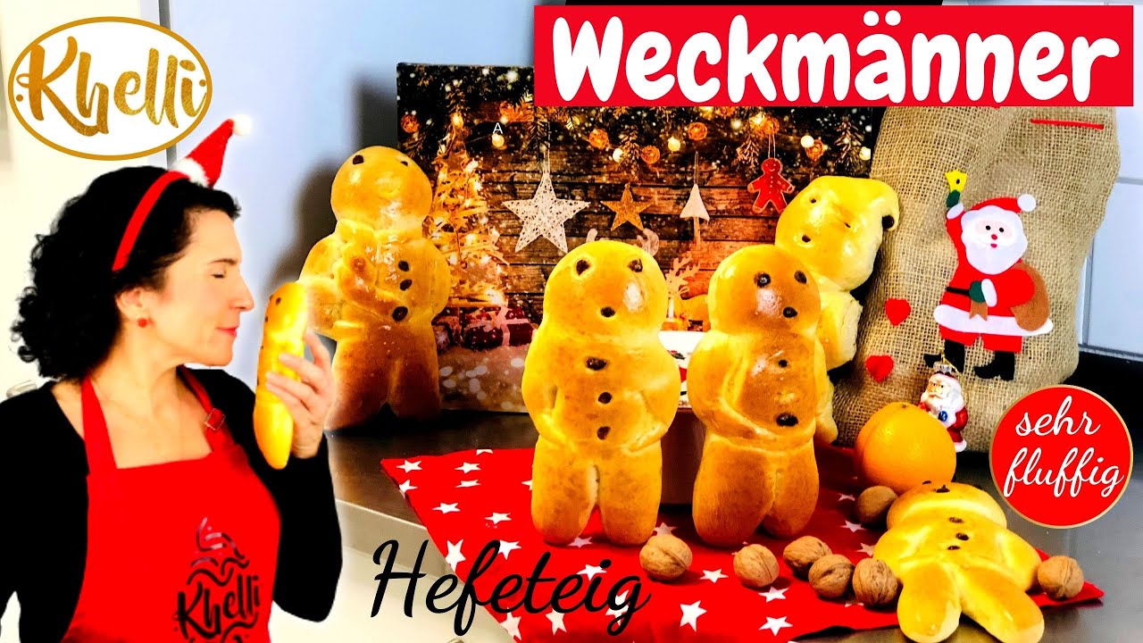 Weckmänner selber backen/Nikolaus Hefegebäck / Stutenkerle / Dambedei/ Grittibänz / Khellis Backwelt