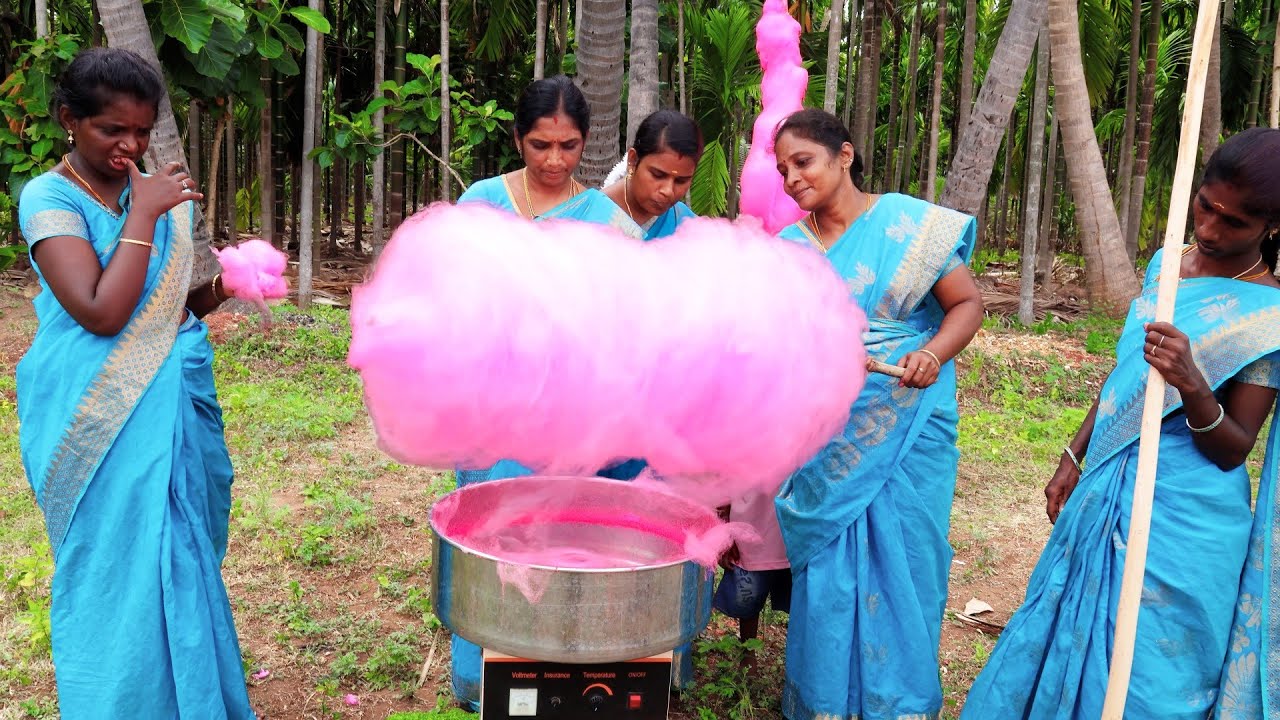 BIGGEST COTTON CANDY MAKING | Huge Colorful Cotton Candy | Cotton Candy Experiment | Panjumittai
