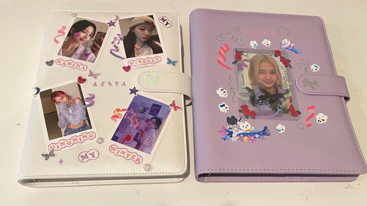 Organizing and Decorating A5 binders // stayc, aespa, le sserafim