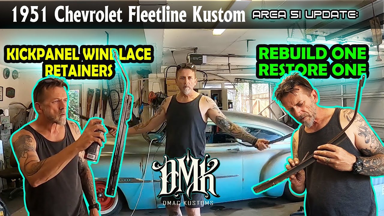 1951 Chevy Fleetline - Wind Lace Kick Panel Retainer and some tac strips