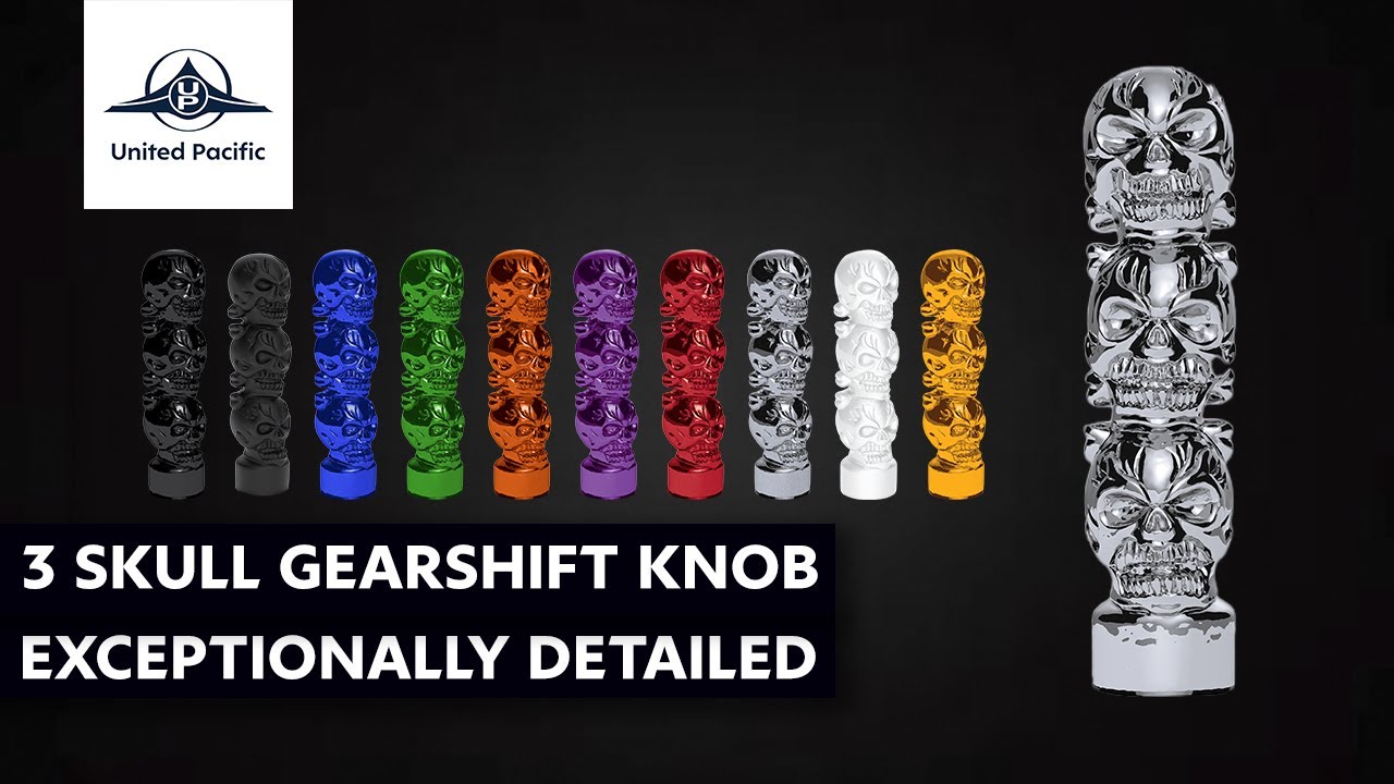 3 Skull Gear Shift Knob | Exceptionally Detailed | United Pacific
