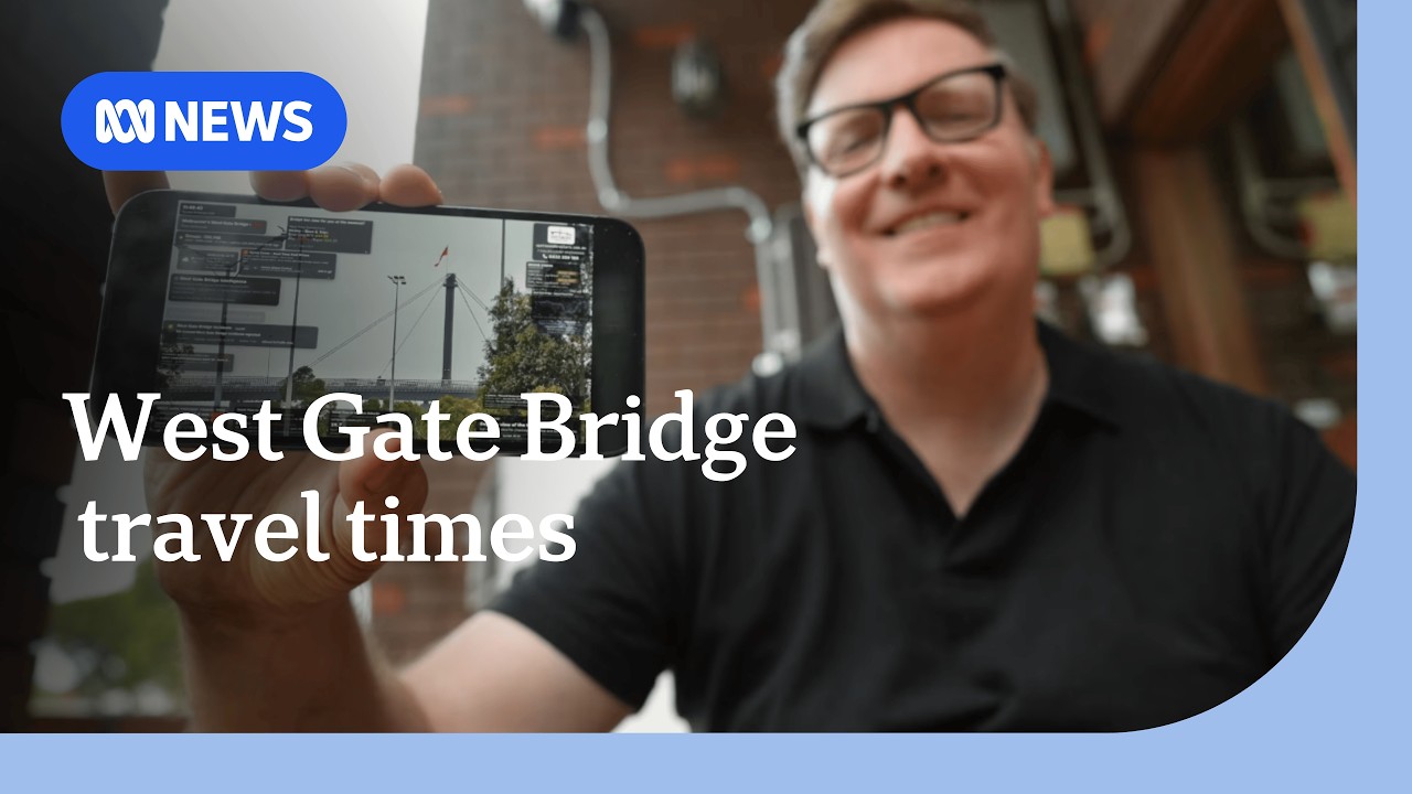 Melbourne man sets up West Gate Bridge livestream from his driveway | ABC News