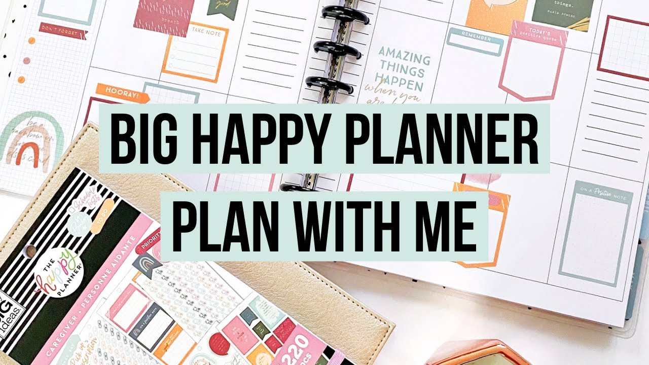 Plan With Me // Big Happy Planner // Jan 4-10, 2021 // New Caregiver Sticker Book