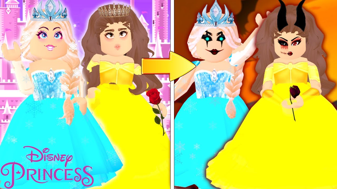 DISNEY PRINCESS HALLOWEEN TRANSFORMATION IN ROBLOX!