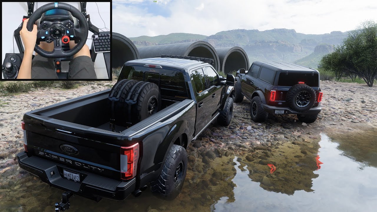 Ford F-250 Super Duty & Ford Bronco - Forza Horizon 5 | Logitech g29 gameplay