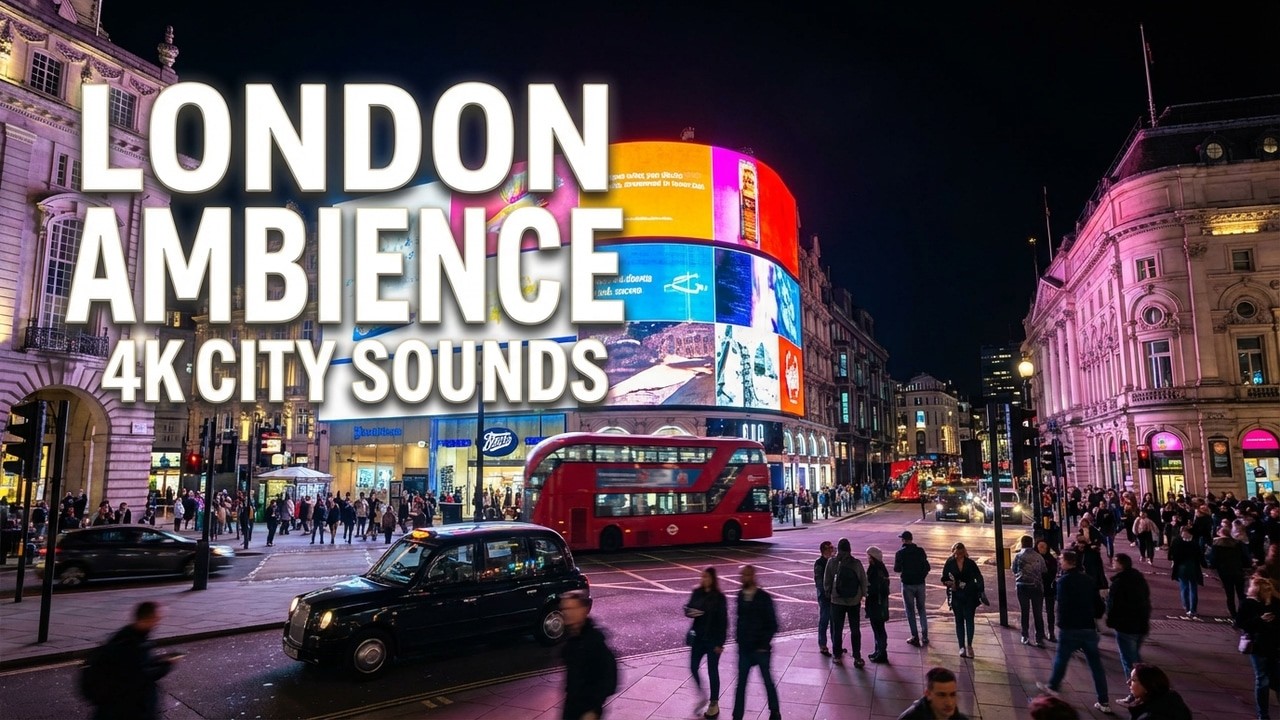 Piccadilly Circus Ambience – London City Sounds for SFX, Relaxation & Background Atmosphere