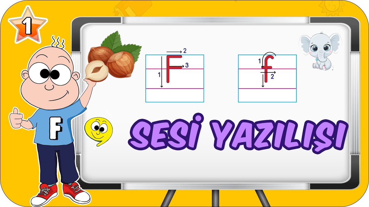 F Sesi Öğretimi 🐘 Okunuşu ve Yazılışı 🐭 1.Sınıf